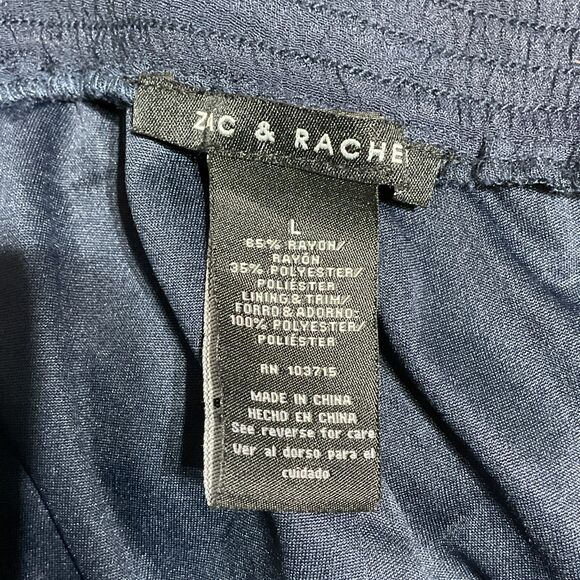 Zac & Rachel Fringe Eyelet Capri Pants Size L - Picture 7 of 8